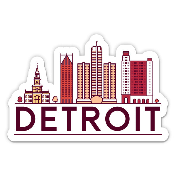 Detroit Michigan Sticker