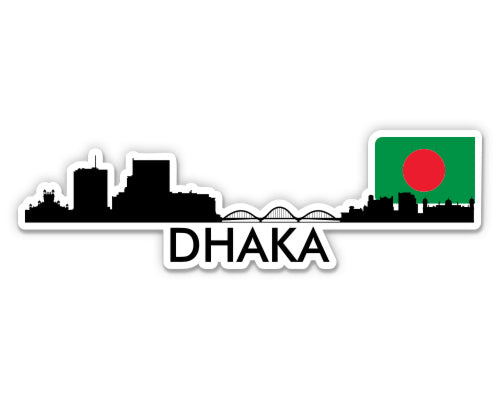 Dhaka Bangladesh Skyline Sticker