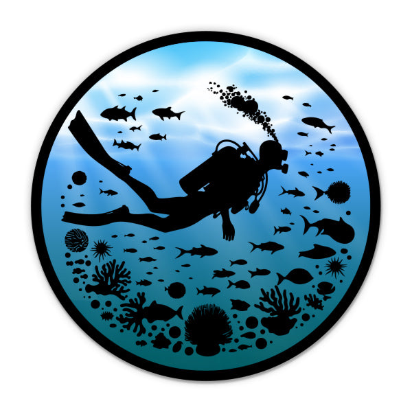 Scuba Diver Underwater Sticker