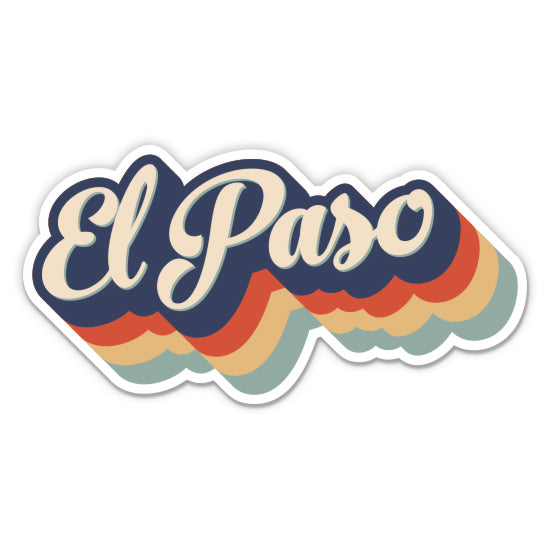 El Paso Texas Retro Sticker