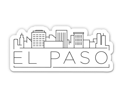 El Paso Texas City Skyline Sticker