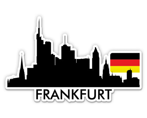 Frankfurt Germany City Skyline Sticker