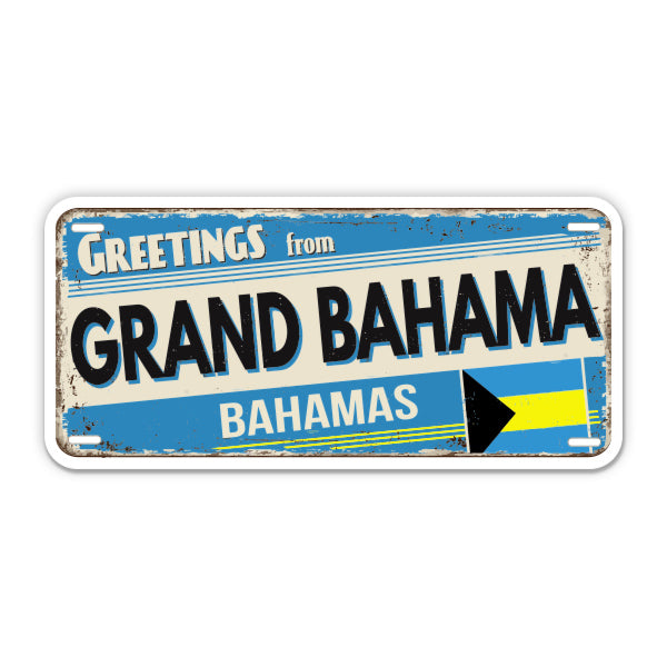 Greetings from Grand Bahama Bahamas Sticker