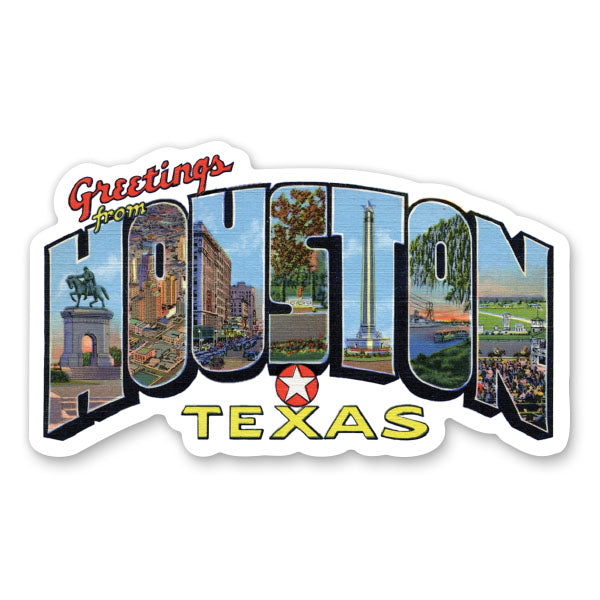 Greetings from Houston Texas Sticker