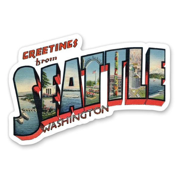 Greetings from Seattle Washington Sticker