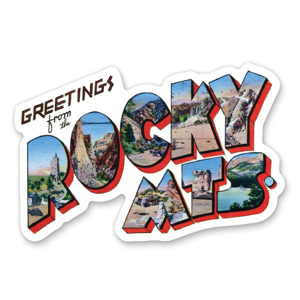Greetings from the Rocky Mountains Sticker