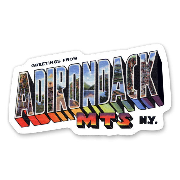 Greetings from Adirondack Mountains Sticker