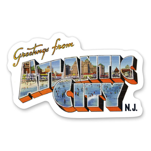 Greetings from Atlantic City New Jersey Sticker
