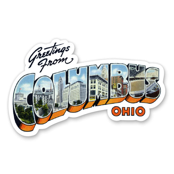 Greetings from Columbus Ohio Sticker