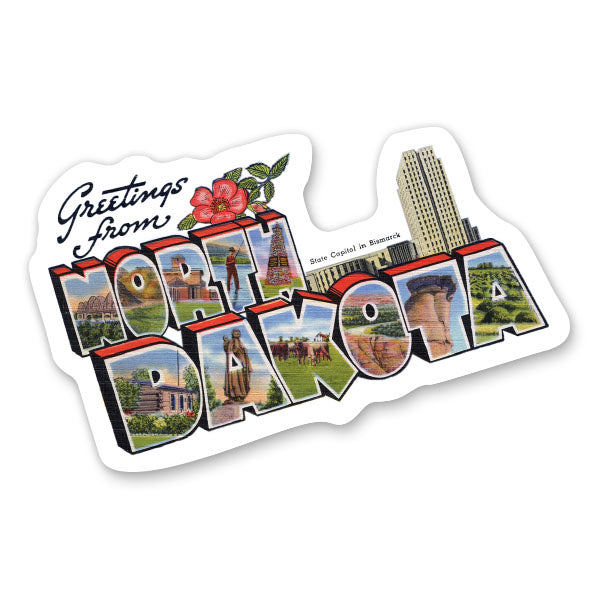 Greetings from North Dakota Sticker