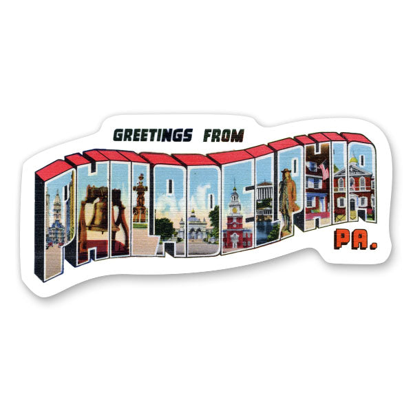 Greetings from Philadelphia Pennsylvania Sticker