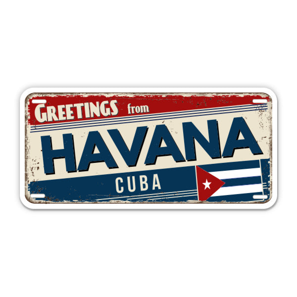 Greetings from Havana Cuba Sticker