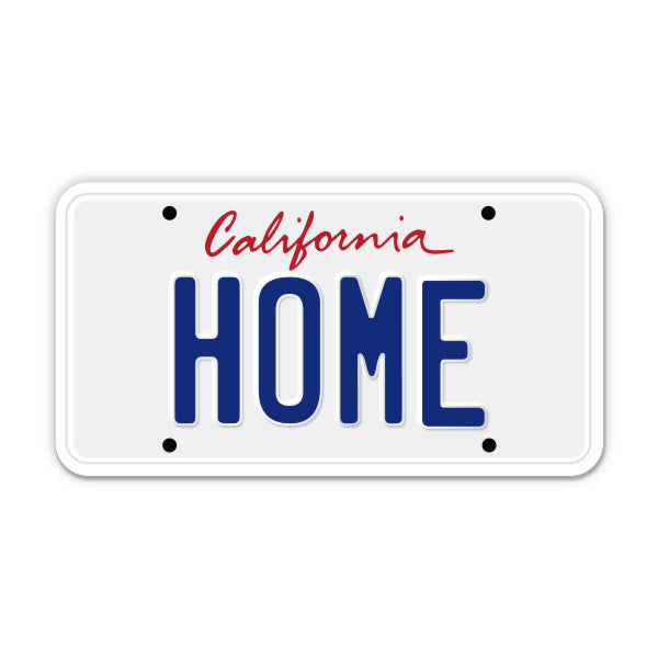 Home California License Plate Style Sticker