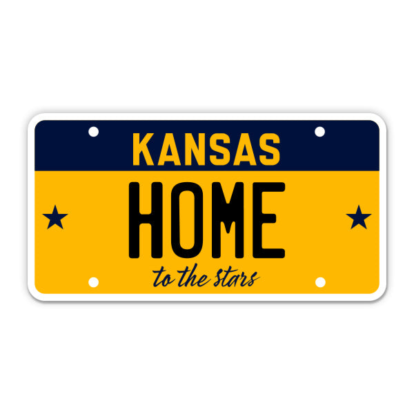 Home Kansas License Plate Style Sticker