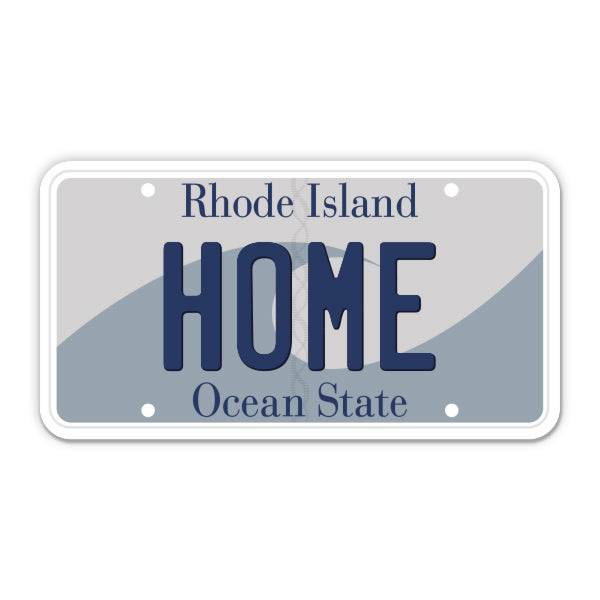 Home Rhode Island License Plate Style Sticker