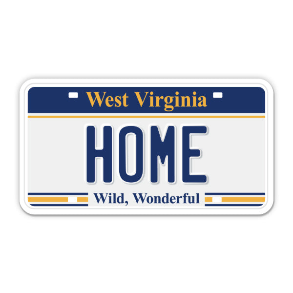 Home West Virginia License Plate Style Sticker