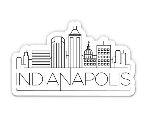 Indianapolis Indiana City Skyline Sticker