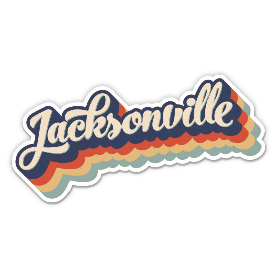 Jacksonville Florida Retro Sticker