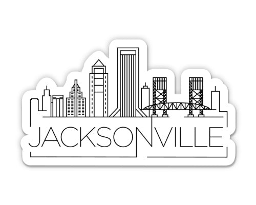 Jacksonville Florida City Skyline Sticker