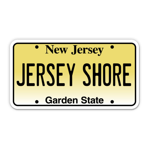 Jersey Shore New Jersey License Plate Style Sticker