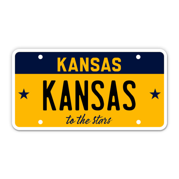 Kansas License Plate Style Sticker