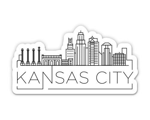 Kansas City Missouri City Skyline Sticker