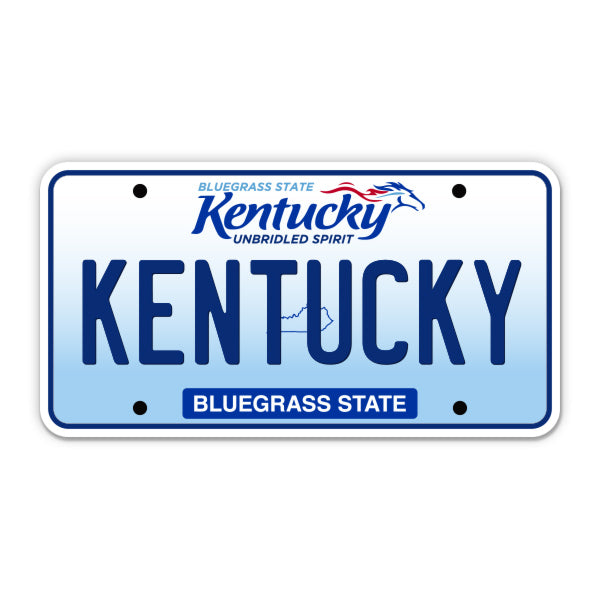 Kentucky License Plate Style Sticker