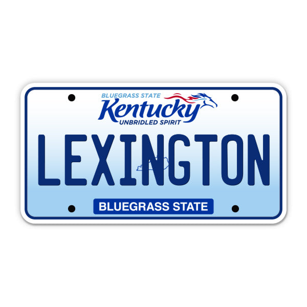 Lexington Kentucky License Plate Style Sticker