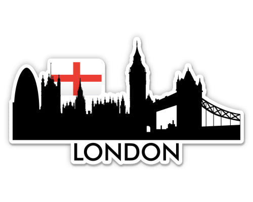 London England City Skyline Sticker