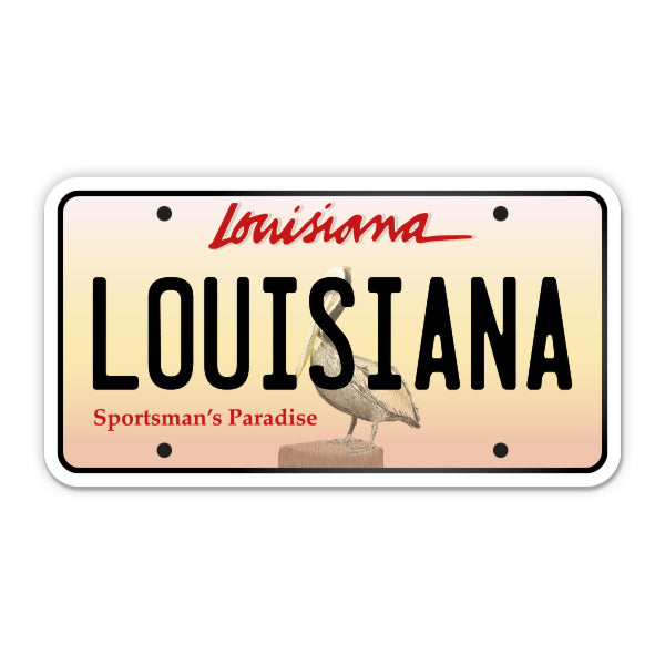 Louisiana License Plate Style Sticker