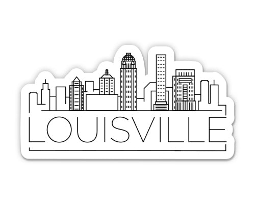 Louisville Kentucky City Skyline Sticker