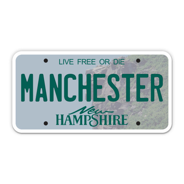 Manchester New Hampshire License Plate Style Sticker