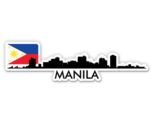 Manila Philippines Skyline Sticker