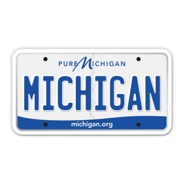 Michigan License Plate Style Sticker