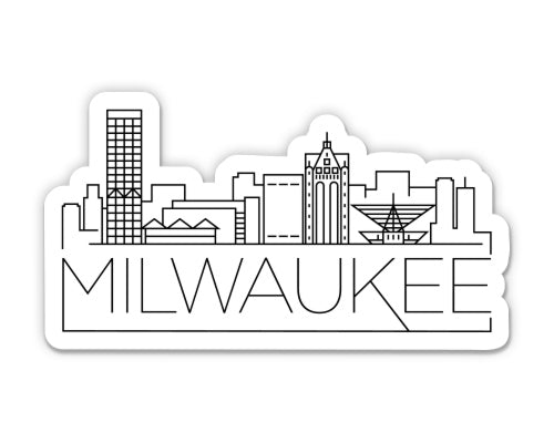 Milwaukee Wisconsin City Skyline Sticker