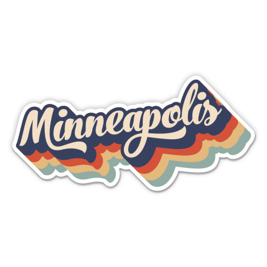 Minneapolis Minnesota Retro Sticker