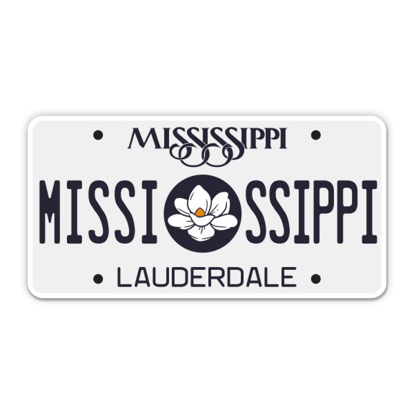 Mississippi License Plate Style Sticker