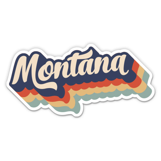 Montana Retro Letters Style Sticker