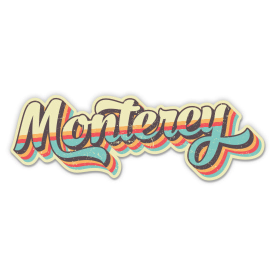 Monterey Retro Surf Style Sticker