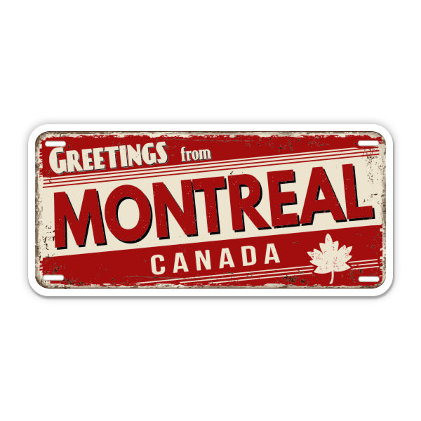 Greetings from Montreal Canada Sticker