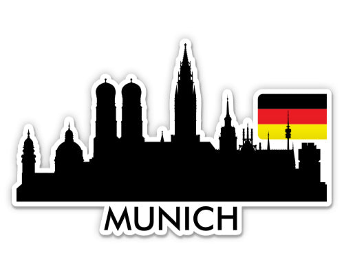 Munich Germany City Skyline Sticker