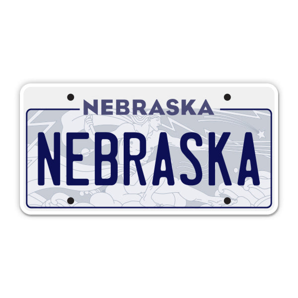Nebraska License Plate Style Sticker