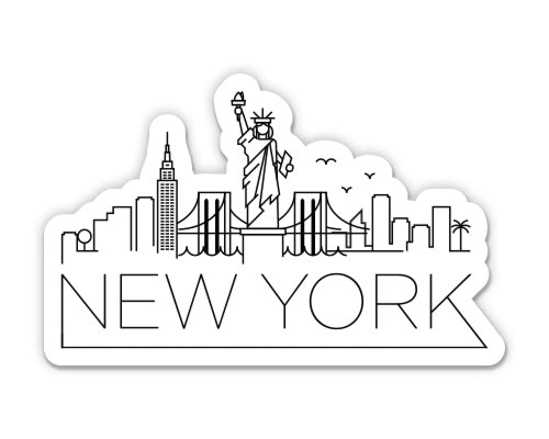 New York City Skyline Sticker
