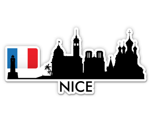 Nice France City Skyline Sticker