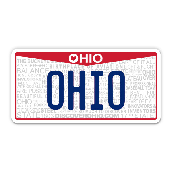 Ohio License Plate Style Sticker