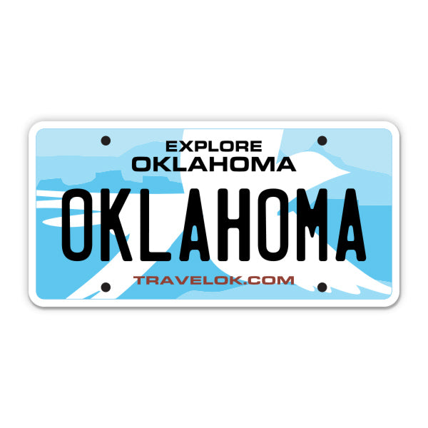 Oklahoma License Plate Style Sticker