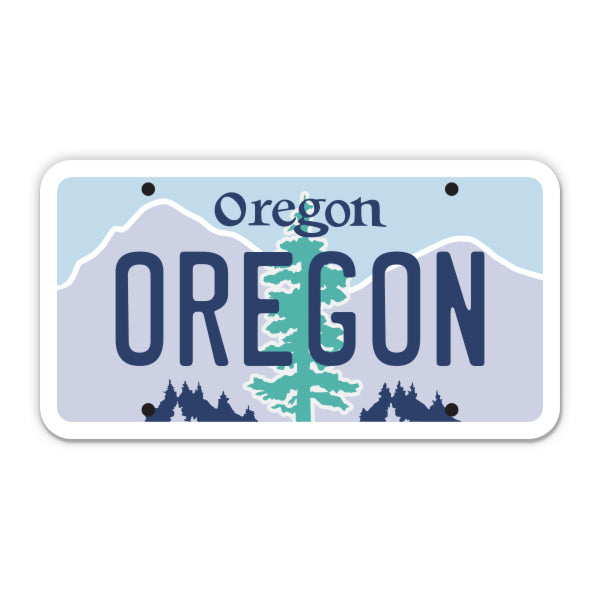 Oregon License Plate Style Sticker