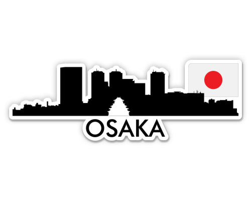 Osaka Japan Skyline Sticker