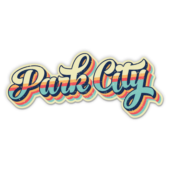Park City Utah Retro Ski Style Sticker