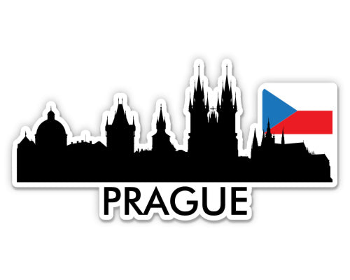 Prague Czechia City Skyline Sticker